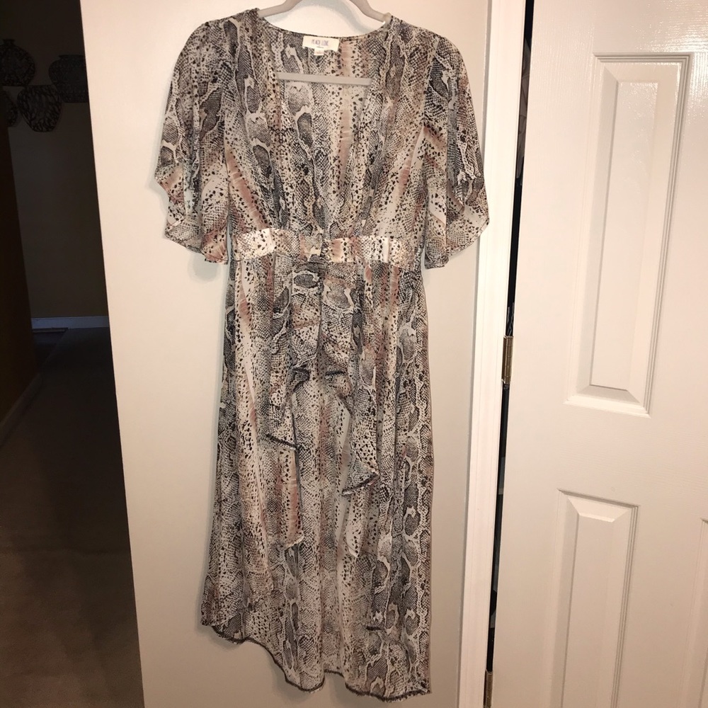 Snake print kimono